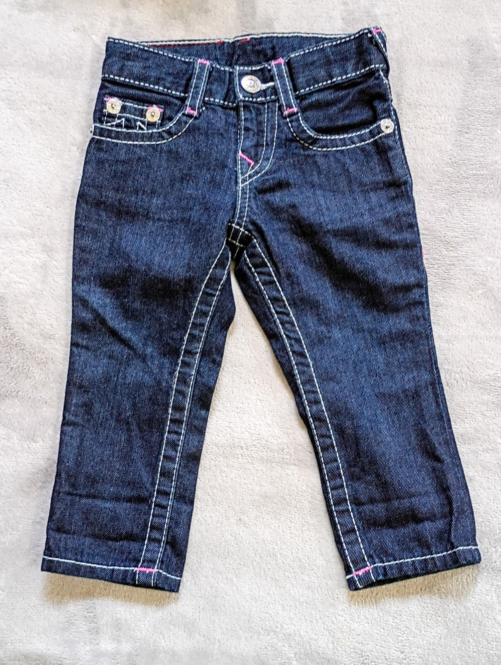 True Religion Girl's Baby Julie Jeans 12 18 Months